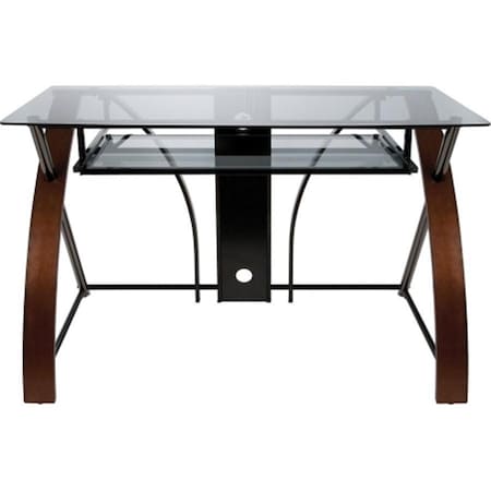 Highkey Computer Desk with Curved Wood LR132508